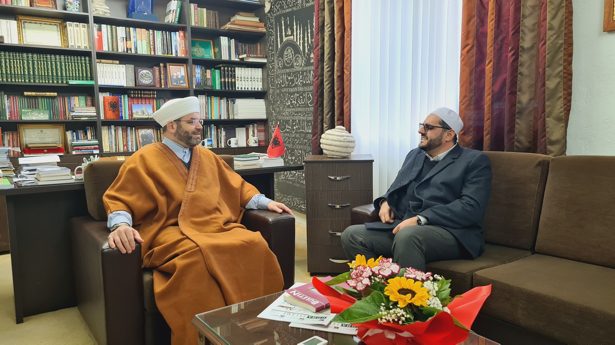 Myftiu priti në një takim të përzemërt, Kryetarin e Komunitetit Mysliman Shqiptar të Arizonës Imam Didmar Faja
